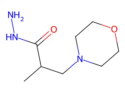 2-Methyl-3-morpholin-4-ylpropanohydrazide structure