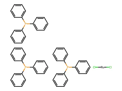 Tris(triphenylphosphine)ruthenium(II) dichloride structure