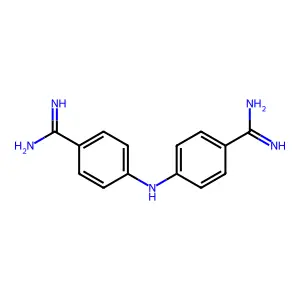 4,4'-Iminobis(benzenecarboximidamide) structure