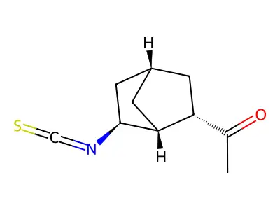 2-Acetyl-6-isothiocyanatonorbornane structure