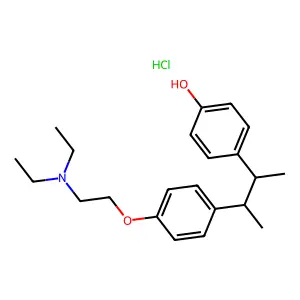 Phenol, p-(p-(2-(diethylamino)ethoxy)-alpha,beta-dimethylphenethyl)-, hydrochloride, threo- structure