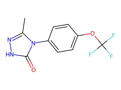 5-methyl-4-[4-(trifluoromethoxy)phenyl]-2,4-dihydro-3H-1,2,4-triazol-3-one structure