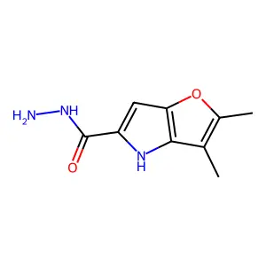 2,3-dimethyl-4H-furo[3,2-b]pyrrole-5-carbohydrazide structure