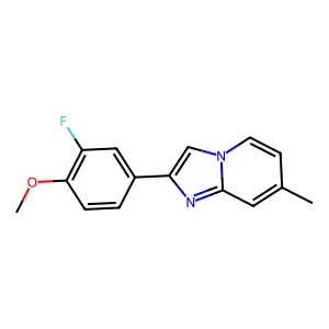 2-(3-Fluoro-4-methoxyphenyl)-7-methylimidazo[1,2-a]pyridine structure