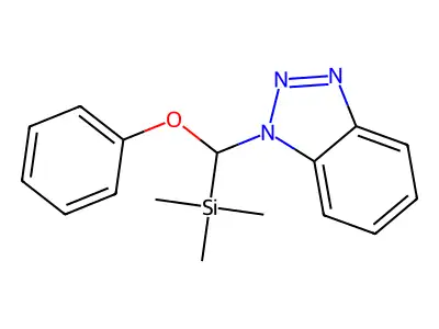1-[Phenoxy(trimethylsilyl)methyl]-1H-1,2,3-benzotriazole structure