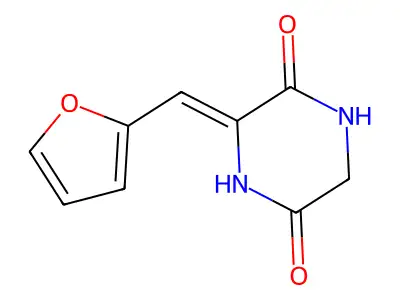3-(Furan-2-ylmethylidene)piperazine-2,5-dione structure