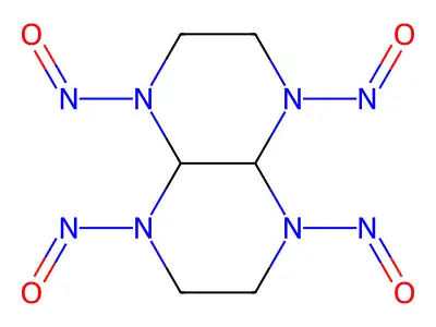 1,4,5,8-Tetranitroso-decahydro-pyrazino(2,3-b)pyrazine structure