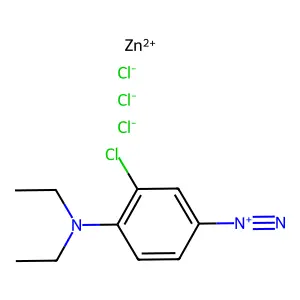 Benzenediazonium, 3-chloro-4-(diethylamino)-, trichlorozincate(1-) structure