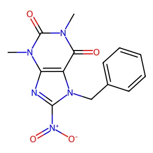 7-Benzyl-1,3-dimethyl-8-nitro-3,7-dihydro-1H-purine-2,6-dione structure