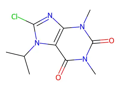 8-Chloro-1,3-dimethyl-7-(propan-2-YL)-2,3,6,7-tetrahydro-1H-purine-2,6-dione structure