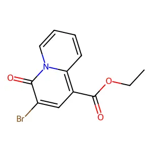 ethyl 3-bromo-4-oxo-4H-quinolizine-1-carboxylate structure