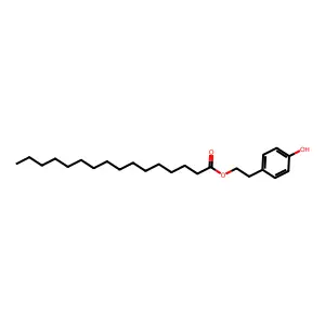 2-(4-Hydroxyphenyl)ethyl hexadecanoate structure