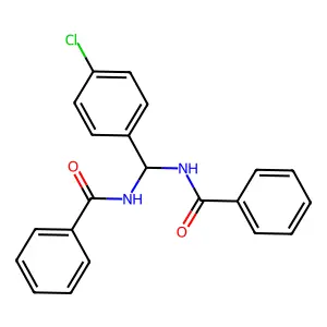 N,N'-(4-Chlorobenzylidene)dibenzamide structure