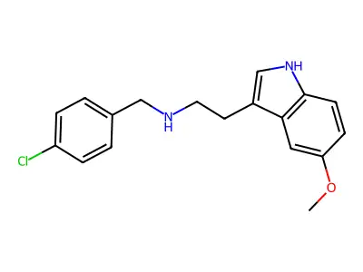 N-(4-chlorobenzyl)-2-(5-methoxy-1H-indol-3-yl)ethanamine structure