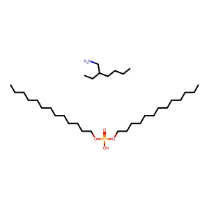 1-Tridecanol, 1,1'-(hydrogen phosphate), compd. with 2-ethyl-1-hexanamine (1:1) structure