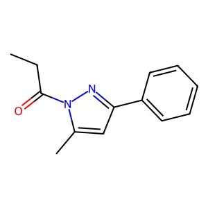 5-methyl-3-phenyl-1-propionyl-1H-pyrazole structure