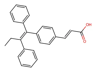 3-[4(1,2-Diphenyl-but-1-enyl)-phenyl]-acrylic acid structure