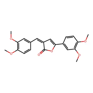 (3Z)-5-(3,4-dimethoxyphenyl)-3-[(3,4-dimethoxyphenyl)methylidene]furan-2-one structure