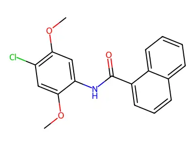 4'-Chloro-2',5'-dimethoxy-1-naphthanilide structure