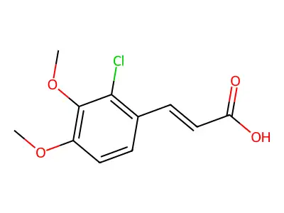 (E)-3-(2-Chloro-3,4-dimethoxy-phenyl)-acrylic acid structure