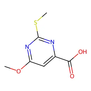 6-Methoxy-2-(methylsulfanyl)pyrimidine-4-carboxylic acid structure