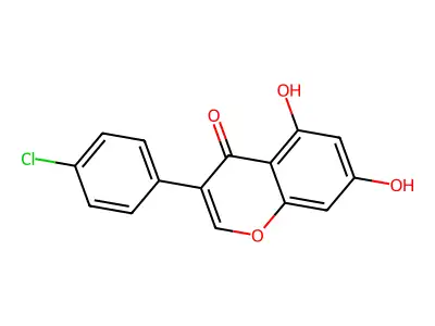 3-(4-chlorophenyl)-5,7-dihydroxy-4H-chromen-4-one structure