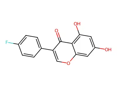 3-(4-fluorophenyl)-5,7-dihydroxy-4H-chromen-4-one structure