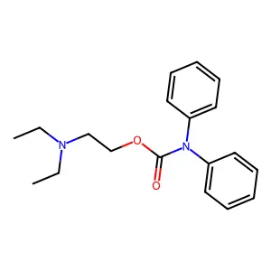 Carbamic acid, N,N-diphenyl-, 2-(diethylamino)ethyl ester structure