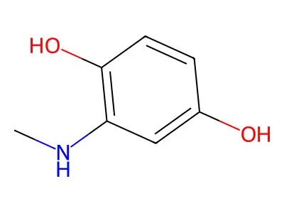 2-(Methylamino)benzene-1,4-diol structure