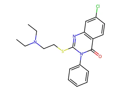 4(3H)-Quinazolinone, 7-chloro-2-((2-(diethylamino)ethyl)thio)-3-phenyl- structure