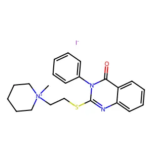 1-(2-((3,4-Dihydro-4-oxo-3-phenyl-2-quinazolinyl)thio)ethyl)-1-methylpiperidinium iodide structure
