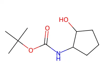 tert-butyl N-(2-hydroxycyclopentyl)carbamate structure
