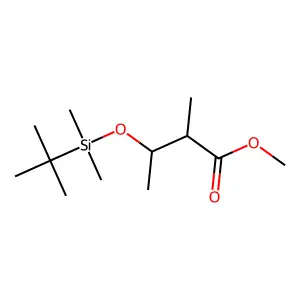 2-Methylbutanoic acid, 3-(t-butyldimethylsilyloxy)-, methyl ester structure