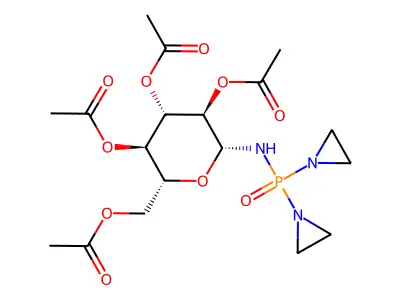 2,3,4,6-Tetraacetyl-1-beta-D-glucosaminophosphoric acid diethylenimide structure
