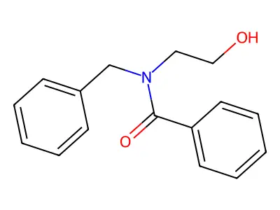 N-benzyl-N-(2-hydroxyethyl)benzamide structure