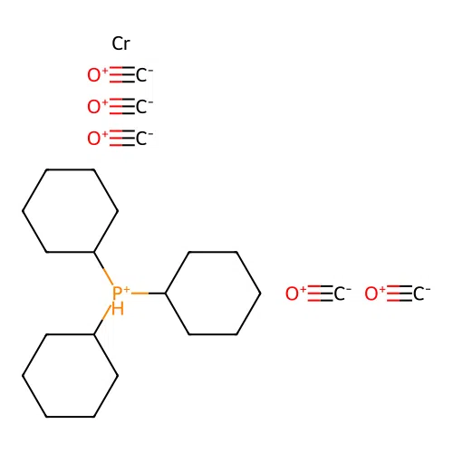 Chromium,pentacarbonyl(tricyclohexylphosphine)- structure