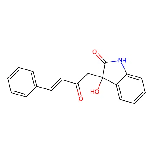 1,3-Dihydro-3-hydroxy-3-[(3E)-2-oxo-4-phenyl-3-buten-1-yl]-2H-indol-2-one structure