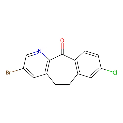 3-bromo-8-chloro-5,6-dihydro-11H-benzo[5,6]cyclohepta[1,2-b]pyridin-11-one structure
