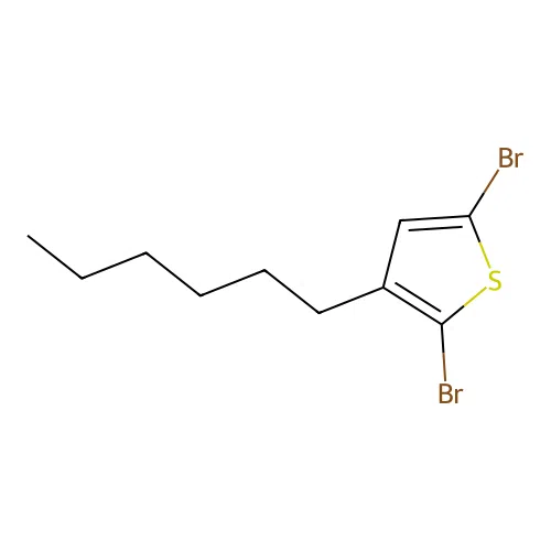 Thiophene, 2,5-dibromo-3-hexyl- structure
