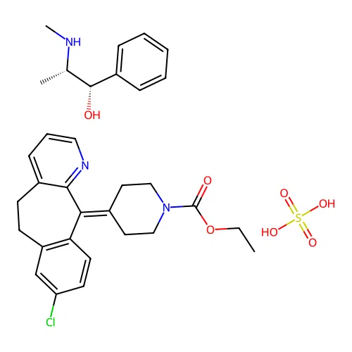 Loratadine; pseudoephedrine sulfate structure
