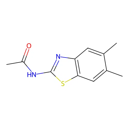 N-(5,6-dimethyl-1,3-benzothiazol-2-yl)acetamide structure