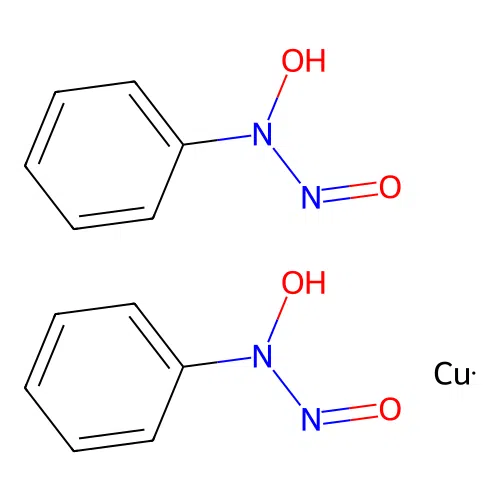 copper;bis(N-hydroxy-N-phenylnitrous amide) structure