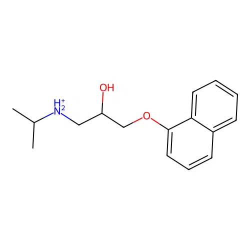 (2-Hydroxy-3-naphthalen-1-yloxypropyl)-propan-2-ylazanium structure