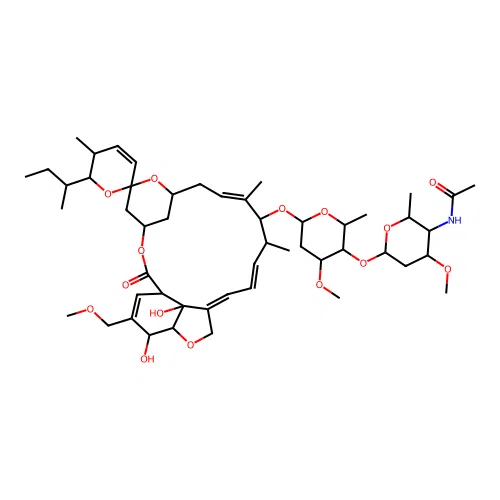 Avermectin A1a, 4''-(acetylamino)-5-O-demethyl-4''-deoxy-26-methoxy-, (4''R)- structure
