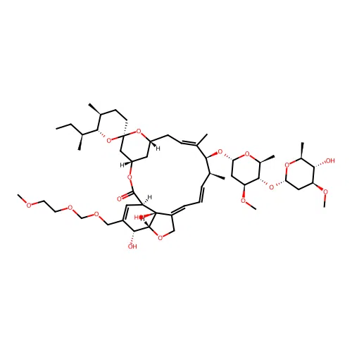 Avermectin A1a, 22,23-dihydro-5-O-demethyl-26-((2-methoxyethoxy)methoxy)- structure