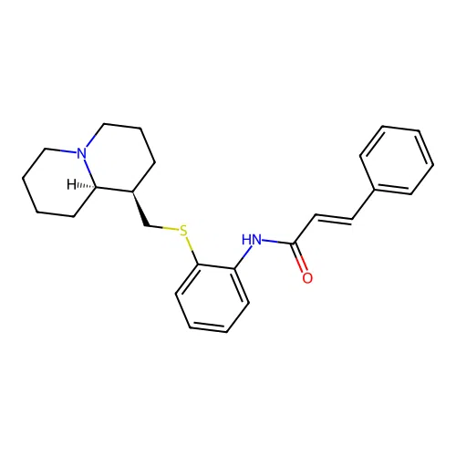 S-((2-Cinnamoylamino)phenyl)thiolupine structure