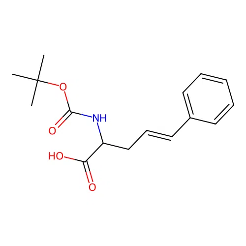 (4E)-2-{[(tert-Butoxy)carbonyl]amino}-5-phenylpent-4-enoic acid structure