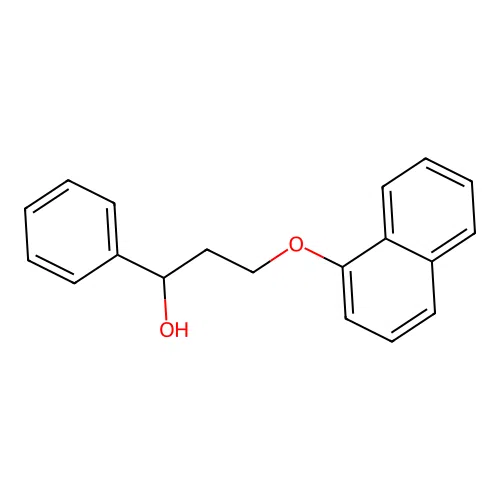 3-(1-Naphthalenyloxy)-1-phenyl-1-propanol structure