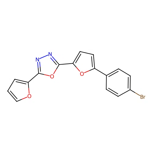 2-[5-(4-Bromophenyl)furan-2-yl]-5-(furan-2-yl)-1,3,4-oxadiazole structure