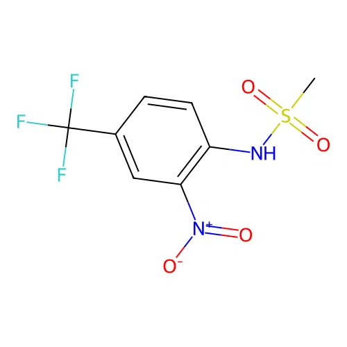 N-[2-nitro-4-(trifluoromethyl)phenyl]methanesulfonamide structure